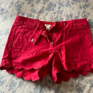 J crew red mini shorts